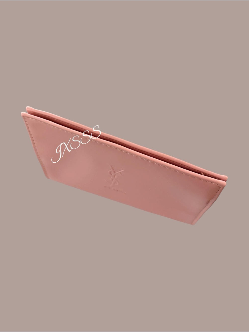 Light-Pink YSL (Yves Saint Laurent) Beauty Cosmetic Bag + Lip-Shaped Mirror SET - Picture 6 of 15
